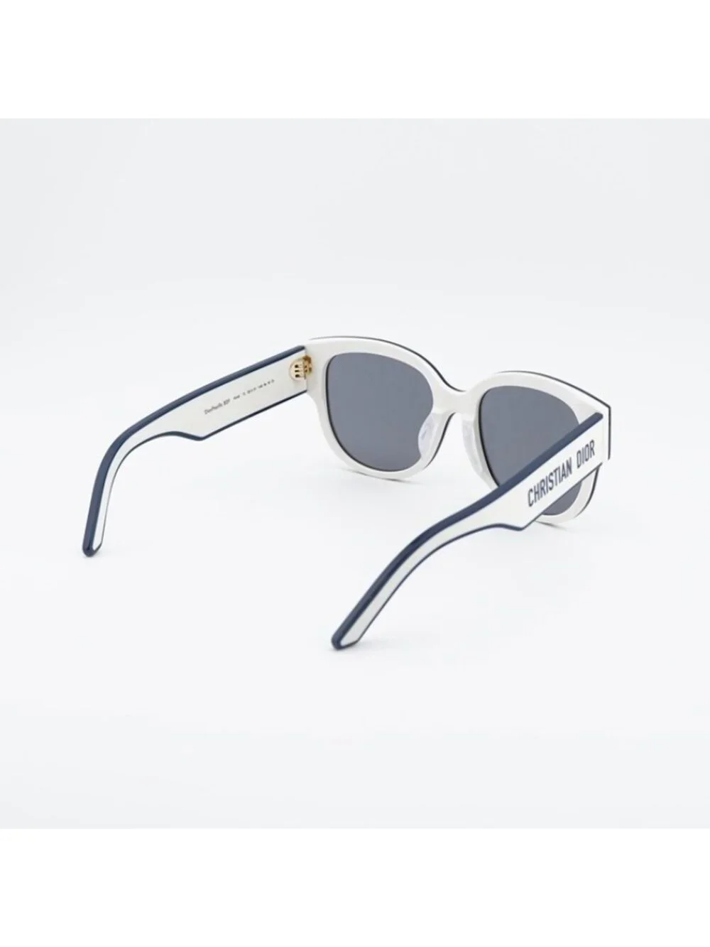 Dior DIORPACIFIC B2F 95A8 Sunglasses White/Blue Square Frame, Silver Lenses